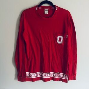 Victoria's Secret PINK Women's Ohio State Buckeyes Long Sleeve Shirt Size Small